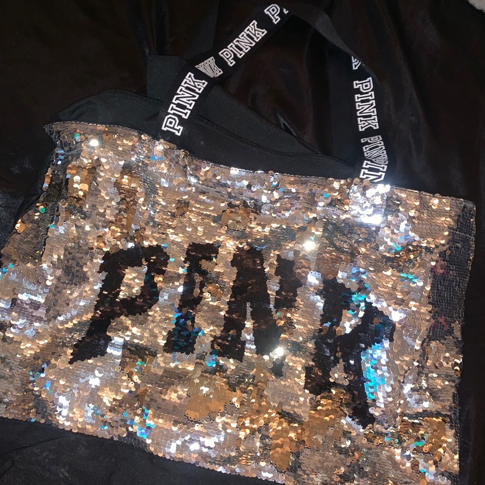 Pink sparkle bag